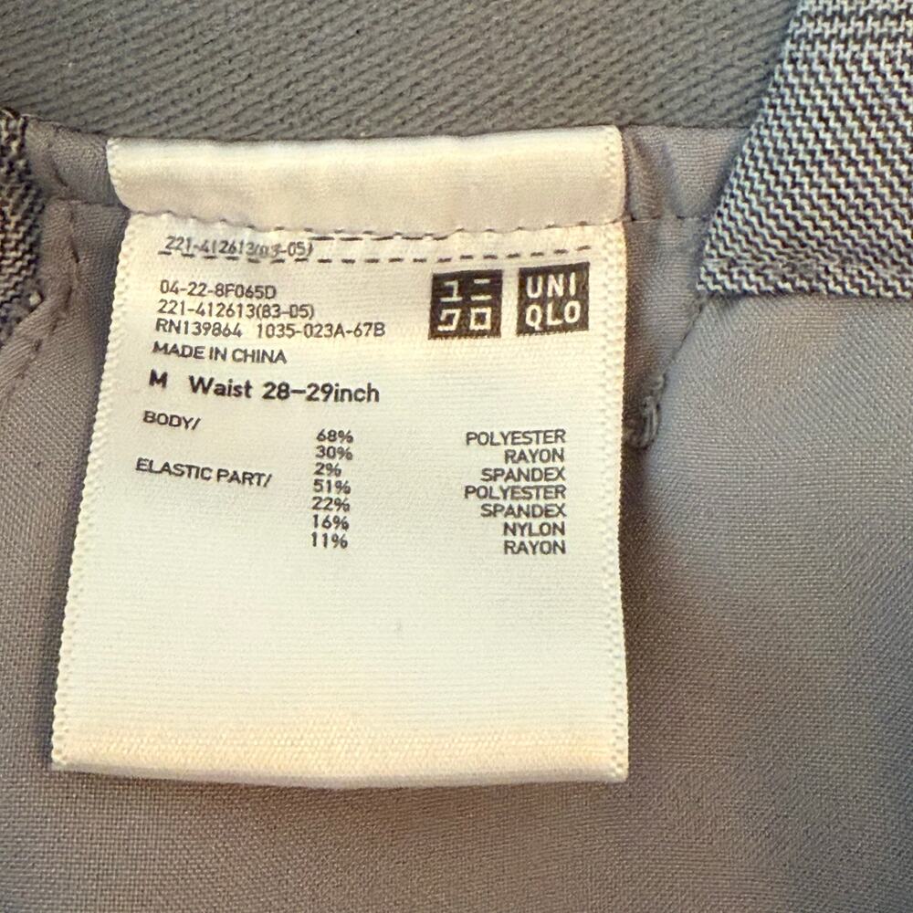 Uniqlo Plaid Pleated Ankle Dress Pants Women's Sz Medium - Picture 7 of 7